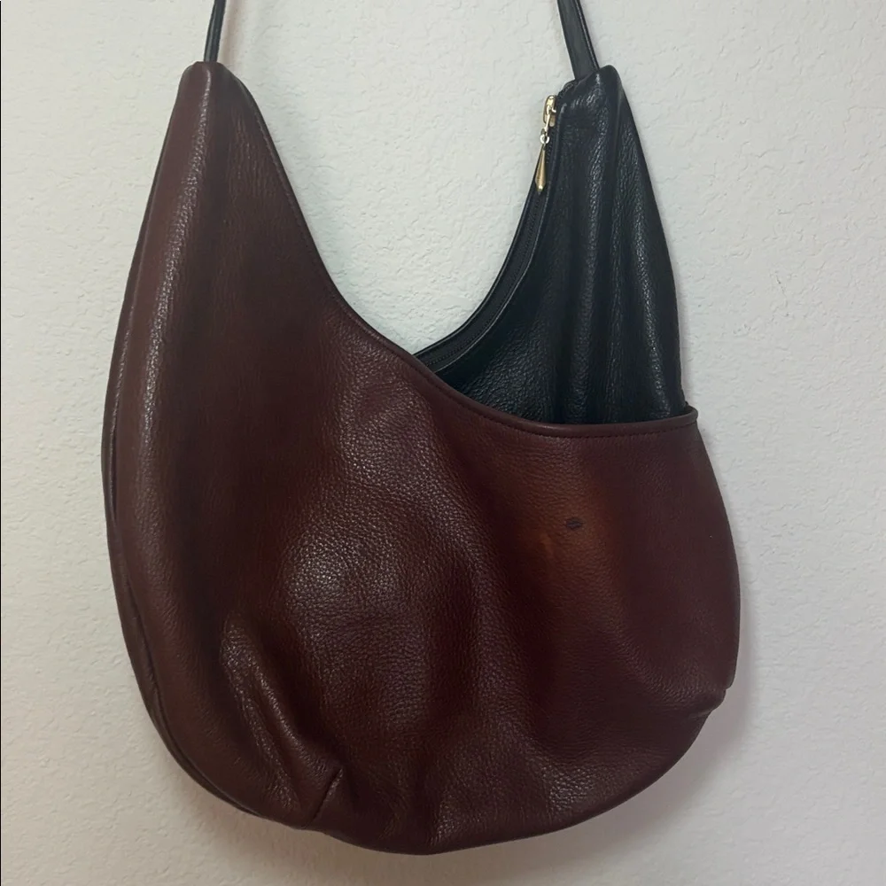 VINTAGE Lew’N’Me Colorado Handpags Black and Brown Women's Bag suede